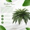 Boston Fern Plant 34" Wide, 49 Silk Fronds, UV Resistant Faux Greenery for Indoor & Outdoor Decor